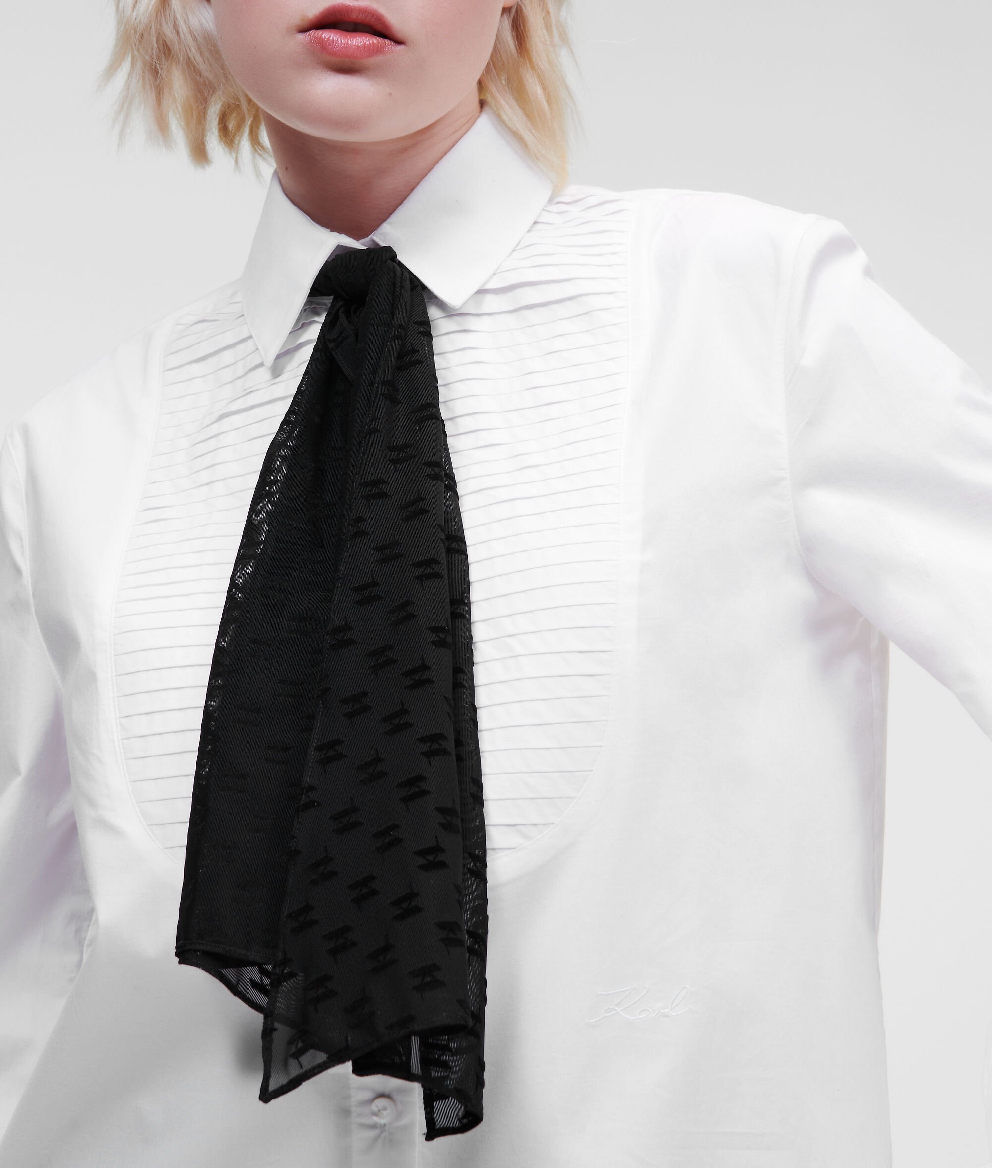 (image for) Stand Out From The Crowd BIB SHIRT WITH KL MONOGRAM NECKTIE